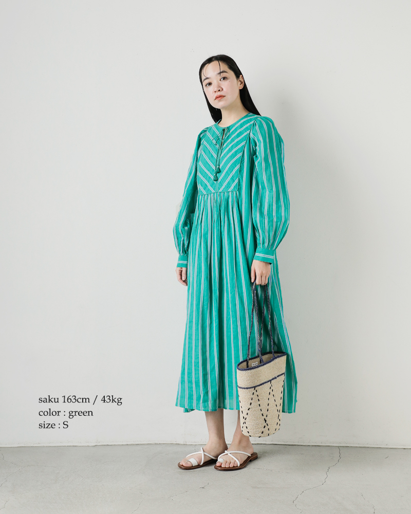 ne Quittez pas(ヌキテパ)コットンボイルストライプギャザードレス“CottonVoileStripeGatherDress”010451gr4