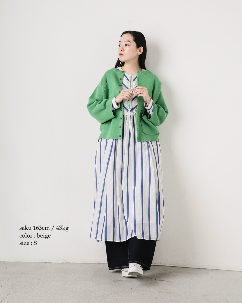 ne Quittez pas(ヌキテパ)コットンボイルストライプギャザードレス“CottonVoileStripeGatherDress”010451gr4