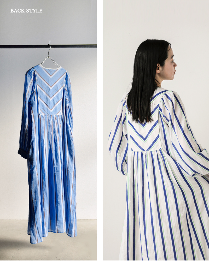 ne Quittez pas(ヌキテパ)コットンボイルストライプギャザードレス“CottonVoileStripeGatherDress”010451gr4