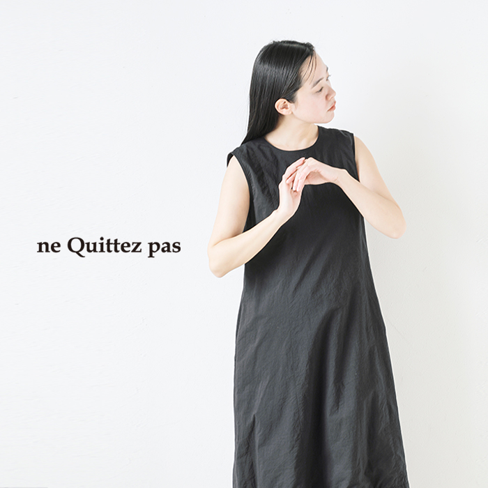 ne Quittez pas(ヌキテパ)コットンオーガンザポプリンスリーブレスバルーンドレス“CottonOrganzaPoplinSleevelessBalloonDress”010551gn5