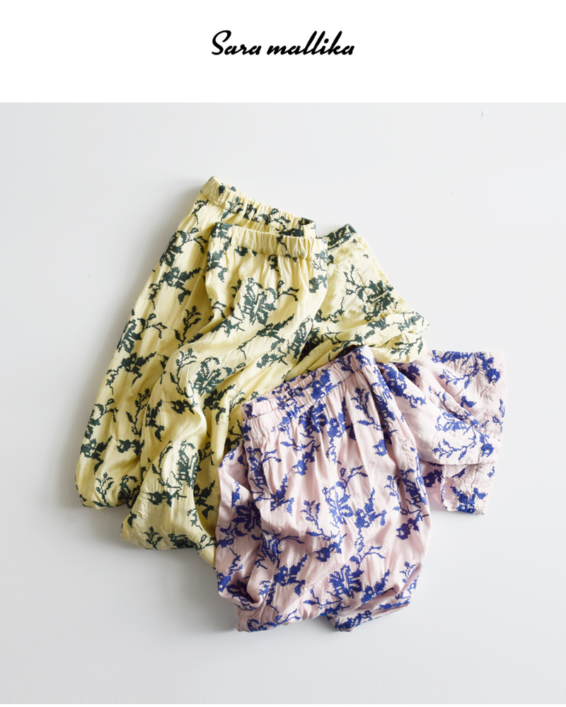 【SARA MALLIKA/サラマリカ】FLOWER PATCH WORKパンツ 50%OFF】Sara Mallika サラマリカ レーヨン ジャガード フラワー