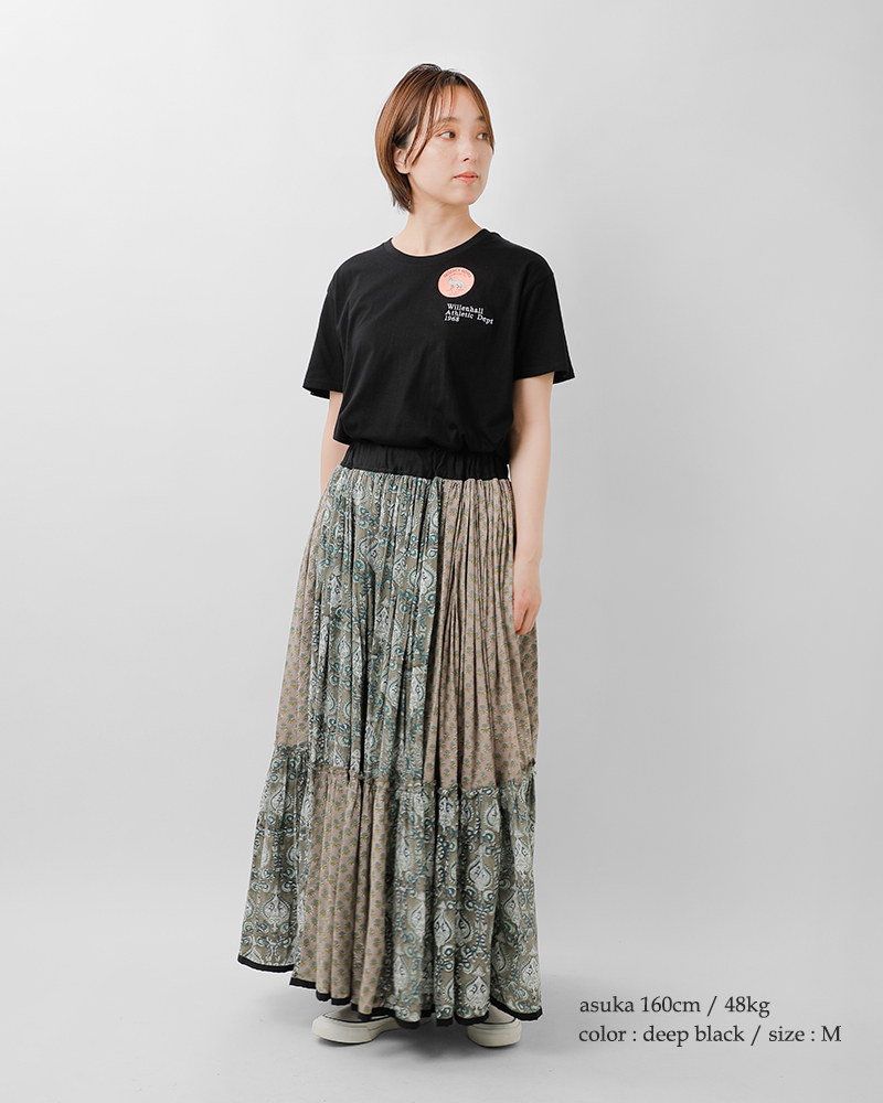 Regency Works(リージェンシーワークス)コットンクルーネックプリント半袖Tシャツ03981-emb