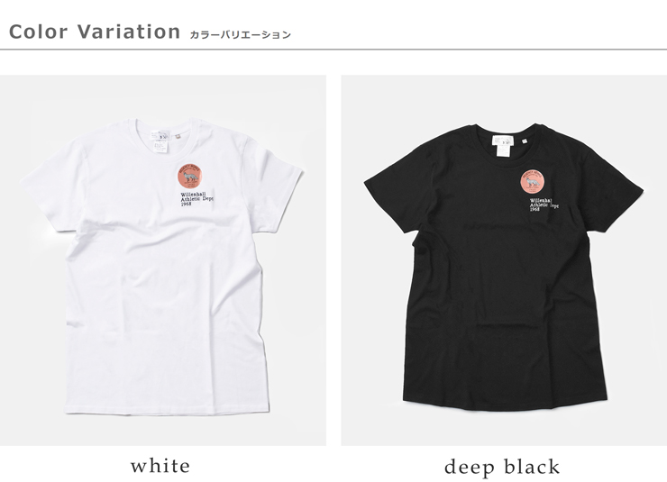 Regency Works(リージェンシーワークス)コットンクルーネックプリント半袖Tシャツ03981-emb