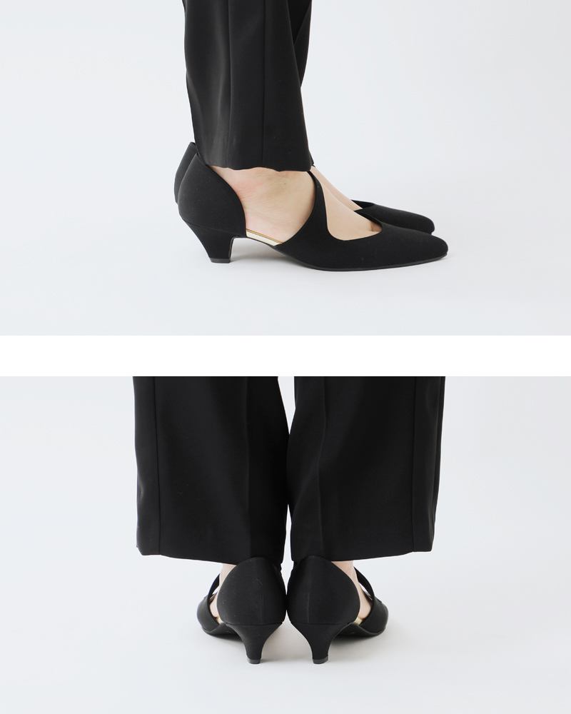 kaene(カエン)アシンメトリーストラップパンプス050018o