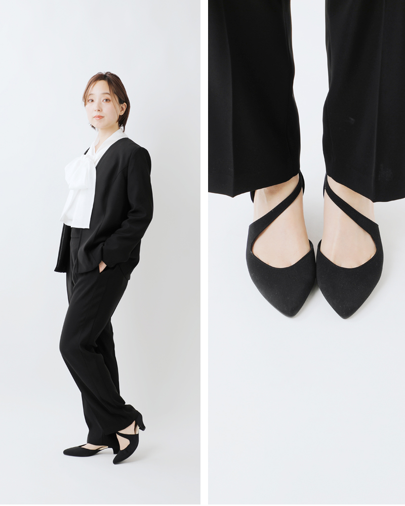 kaene(カエン)アシンメトリーストラップパンプス050018o