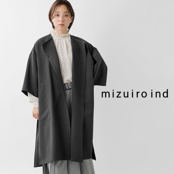 mizuiro ind ミズイロインド ダブルクロスウェザー ノーカラー