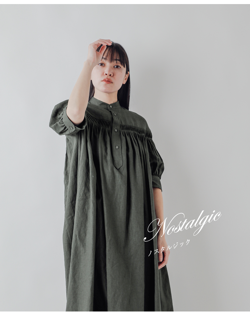 Scye(サイ)リネンキャンブリックタックドレス“60/1LinenCambricTuckedDress”1225-01002