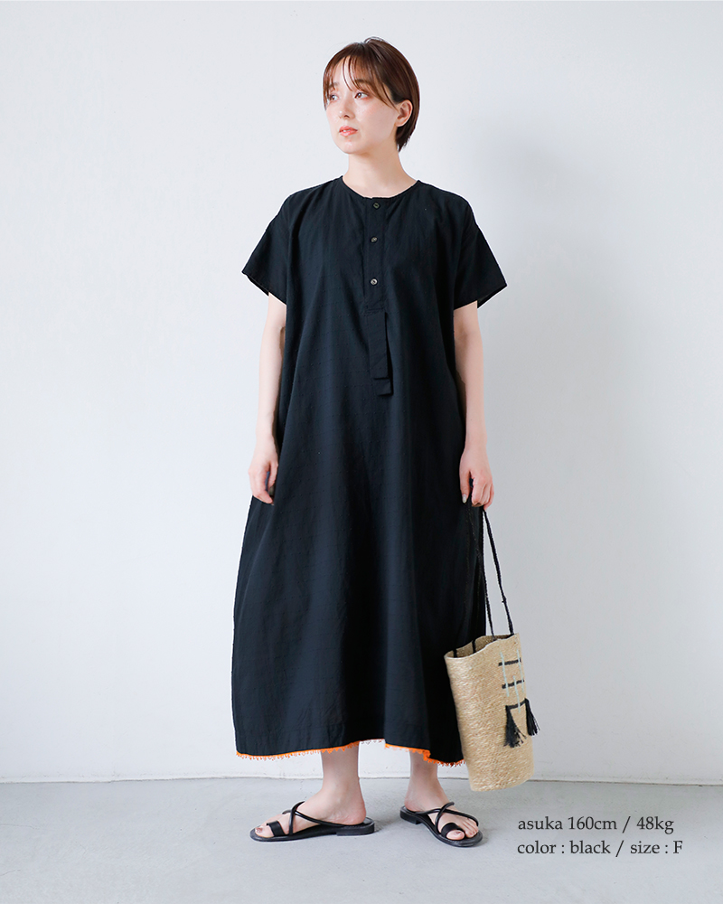 AGRUME コットン ラップドレス AGRUME コットン ラップドレス