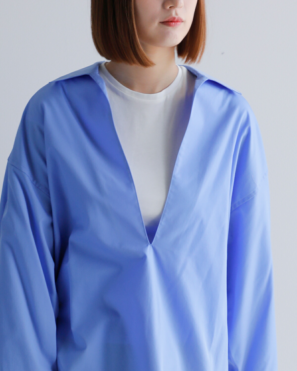 CREDONA(クレドナ)オーガニックコットンドロップショルダースキッパーシャツ“THECSKIPPERSHIRTS”1424510004-0