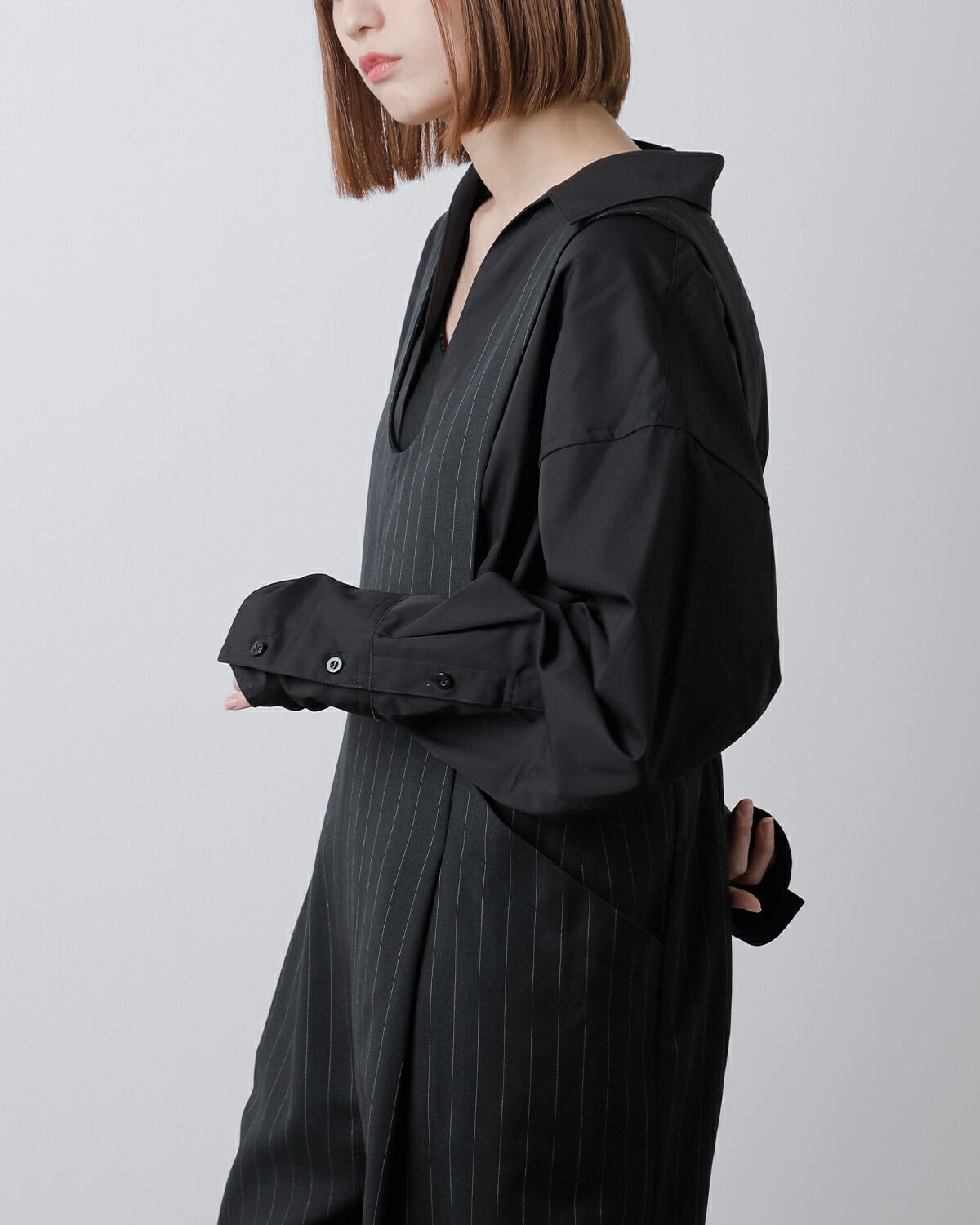 CREDONA(クレドナ)オーガニックコットンドロップショルダースキッパーシャツ“THECSKIPPERSHIRTS”1424510004-0