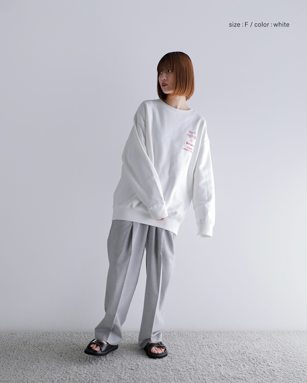 CREDONA クレドナ オーガニックコットン ポイント スウェット