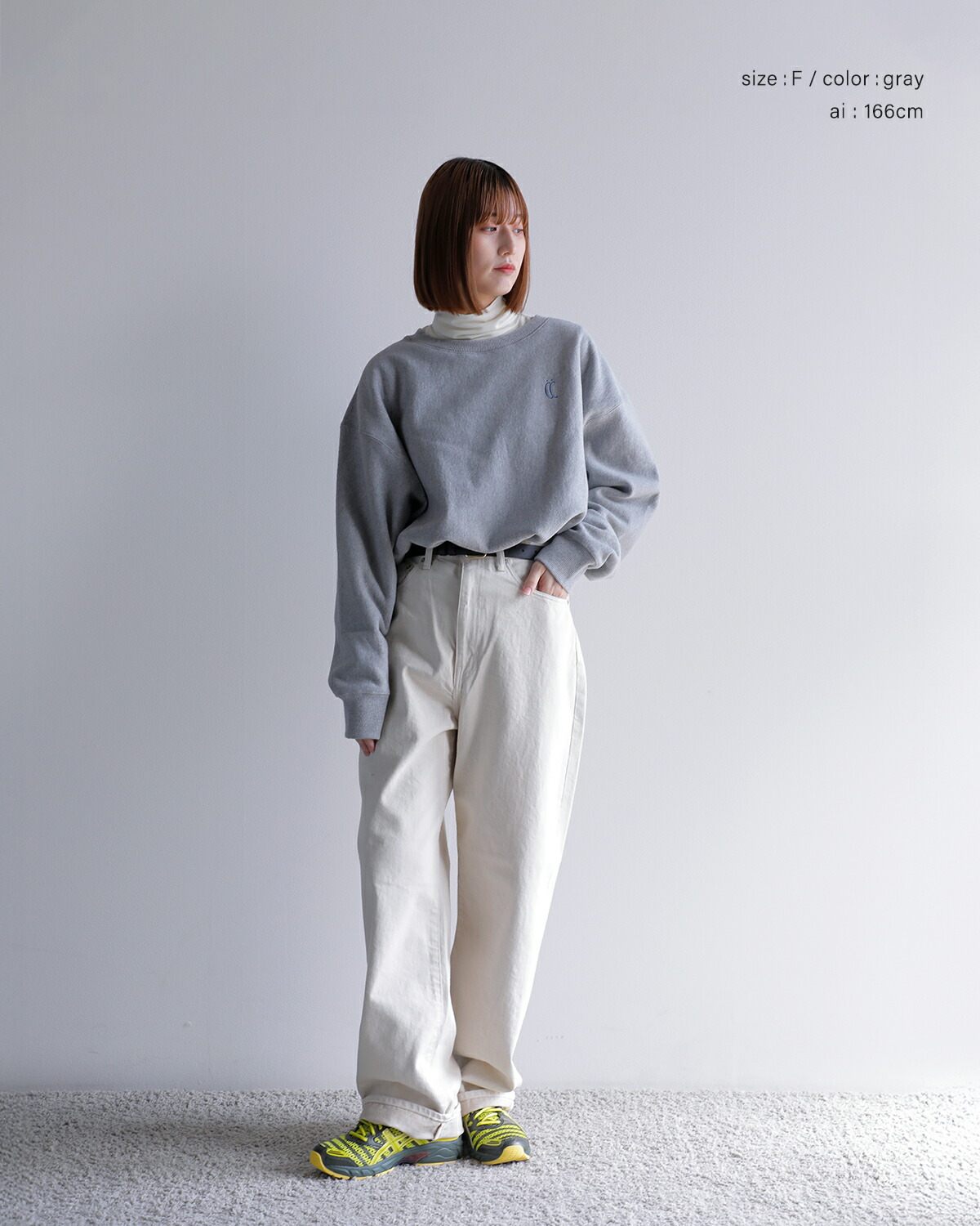 CREDONA(クレドナ)オーガニックコットンポイントスウェットシャツ“THECPOINTSWEATSHIRTS”1424512006