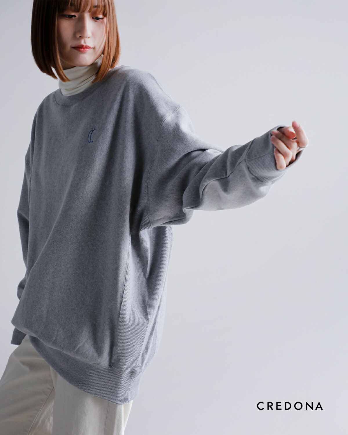 CREDONA クレドナ オーガニックコットン ポイント スウェット