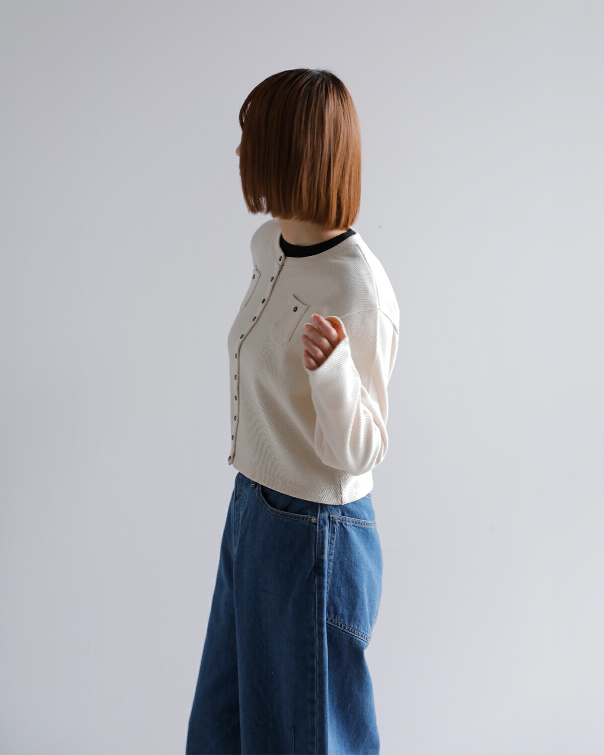 CREDONA(クレドナ)コットンハニカムセントラルサーマルカーディガン“CENTRALTHERMALCARDIGAN”1425112102-0