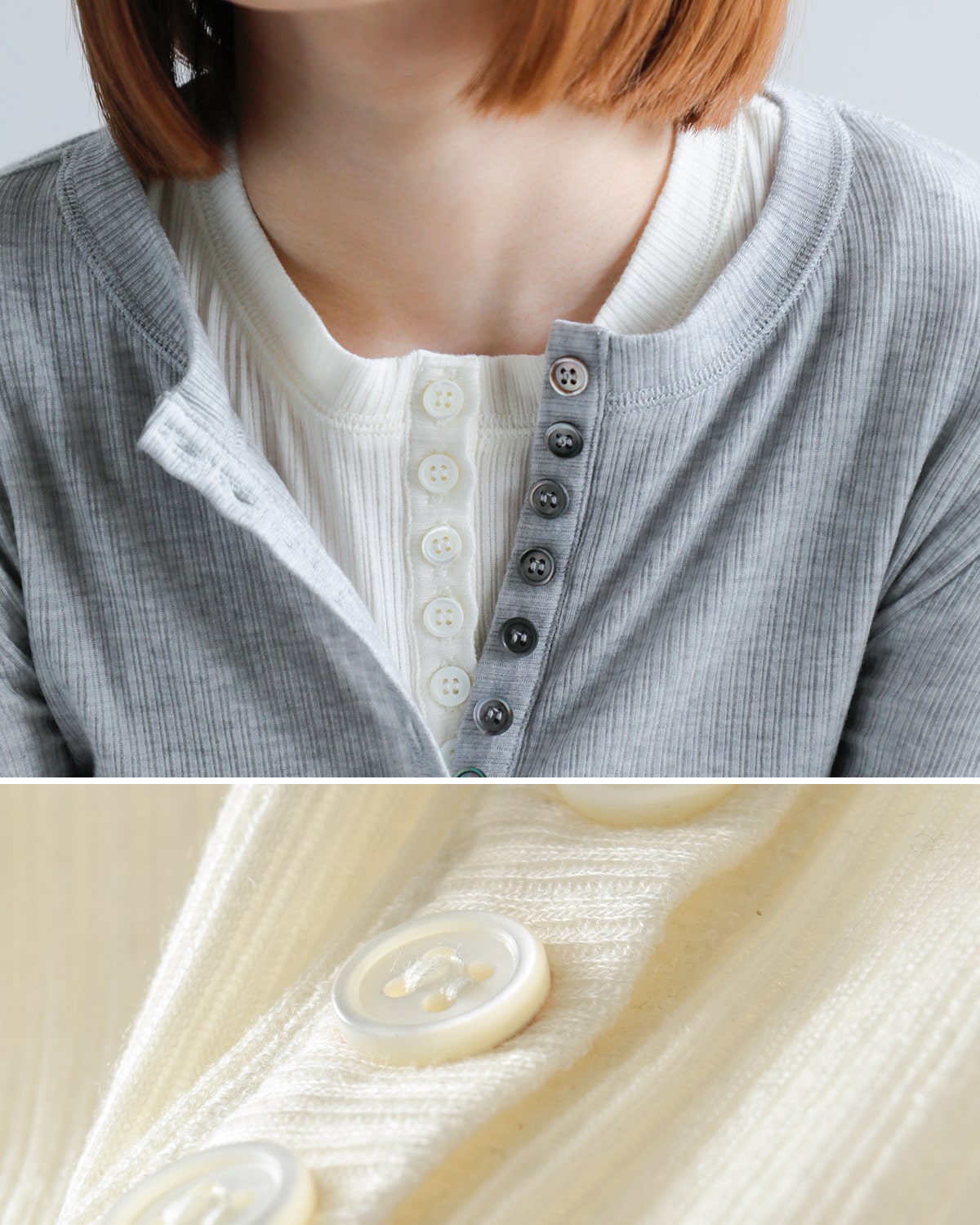 CREDONA(クレドナ)テンセルシルクカシミヤブレンドヘンリーネックTシャツ “TENCEL CASMIRE SILK HENLY TEE” 1425112120-0