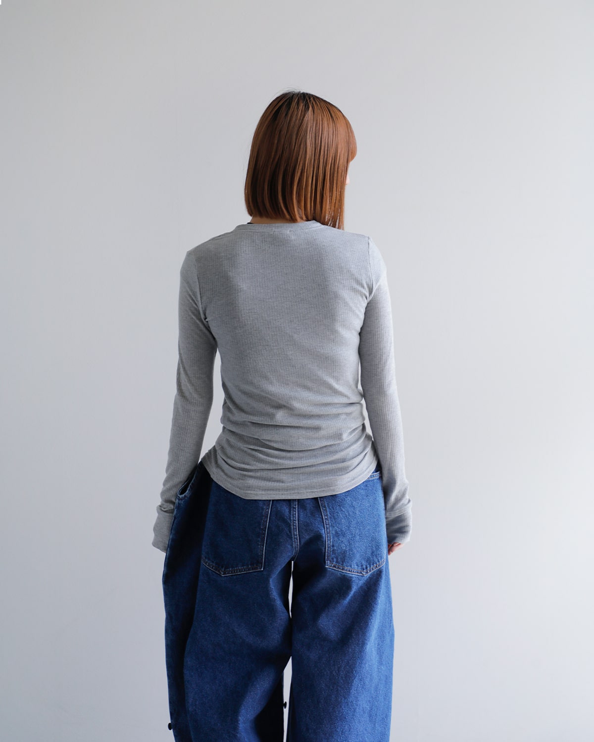 CREDONA(クレドナ)テンセルシルクカシミヤブレンドヘンリーネックTシャツ “TENCEL CASMIRE SILK HENLY TEE” 1425112120-0