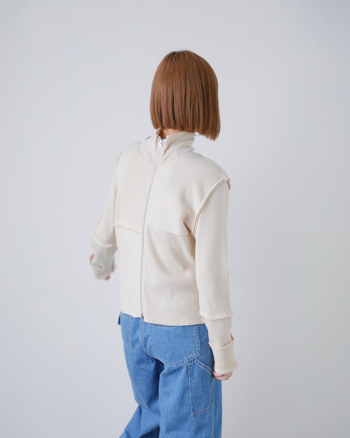 CREDONA(クレドナ)2wayヴィンテージリブダブルファスナーサーマルトップス “TERRA RIB 2WAY ZIP THERMAL” 1425112133-0