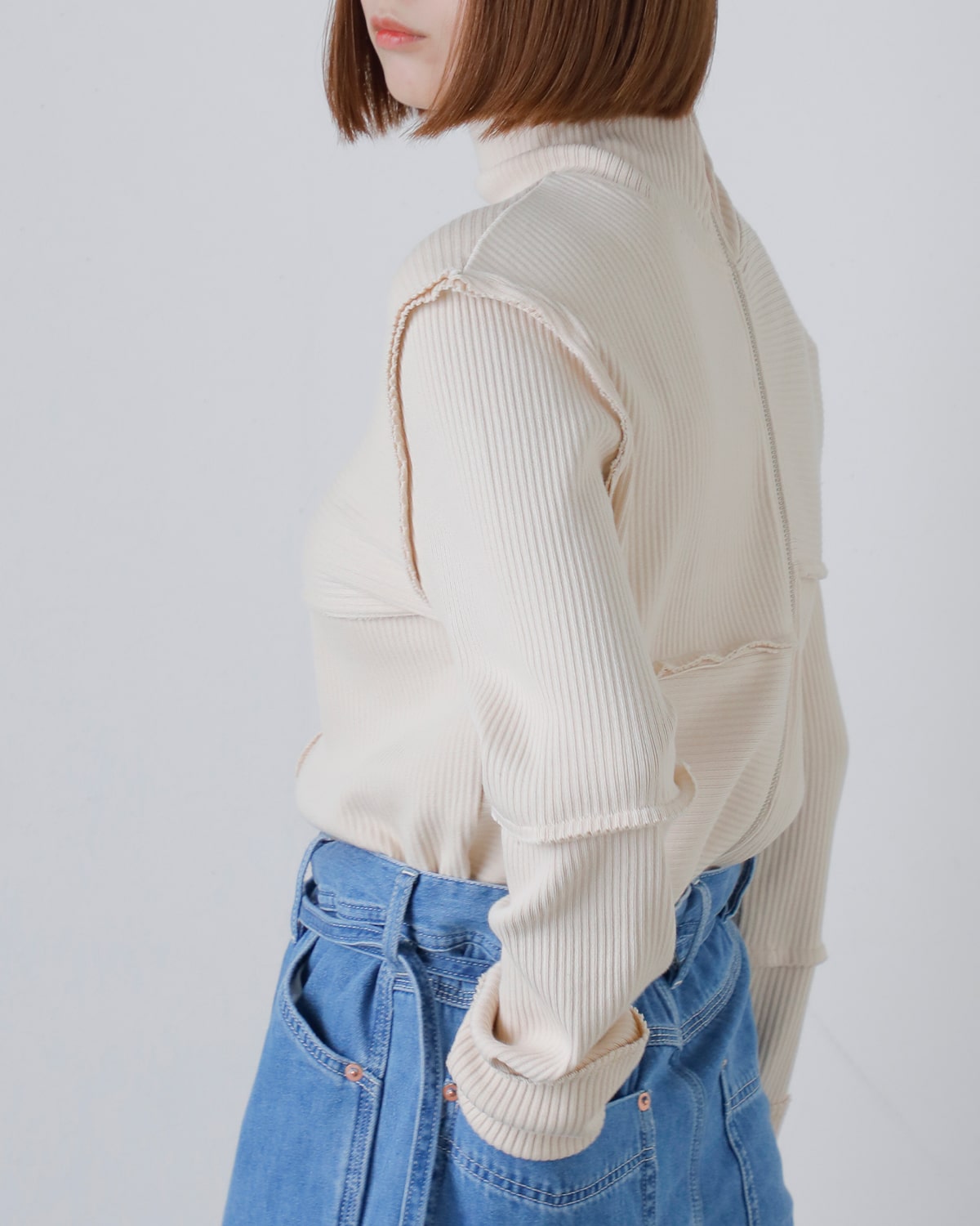 CREDONA(クレドナ)2wayヴィンテージリブダブルファスナーサーマルトップス “TERRA RIB 2WAY ZIP THERMAL” 1425112133-0