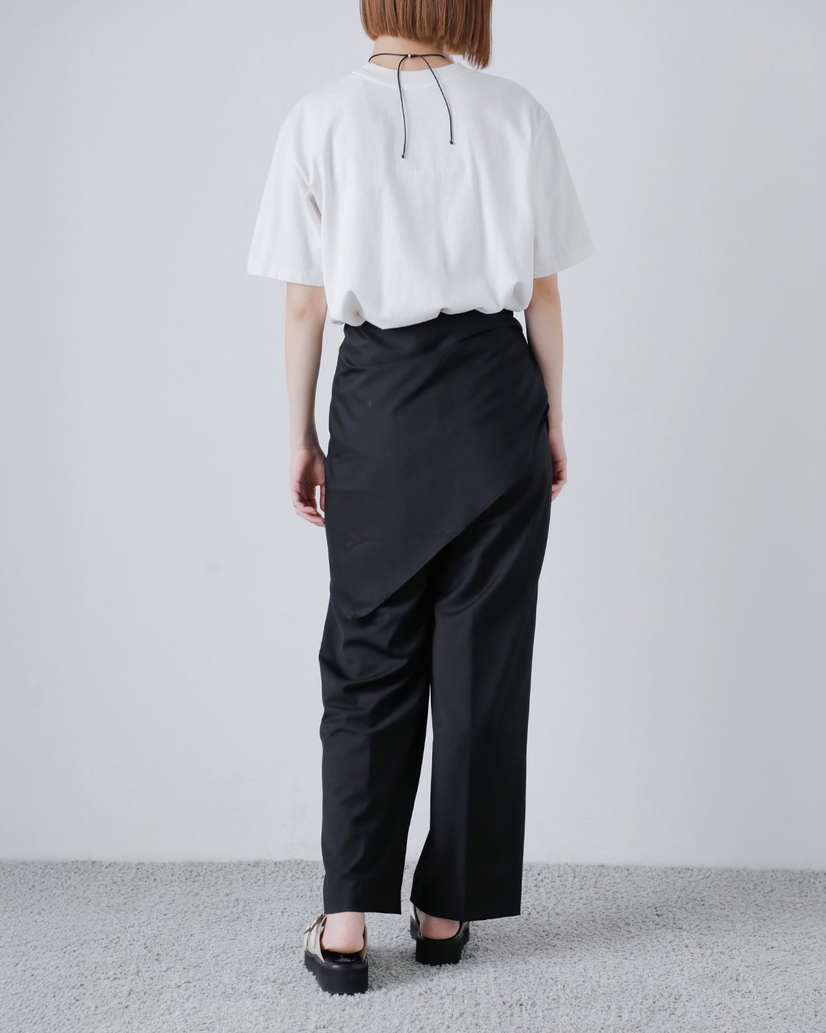 CREDONA(クレドナ)4wayストレッチ サマーウール トロピカル スウェイ スカーフ パンツ “SWAY SCARF PANTS” 1425120137-0