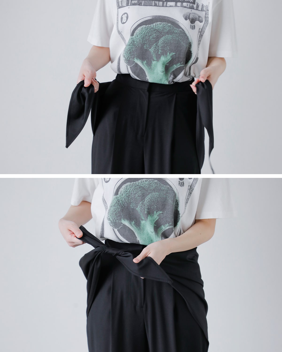 CREDONA(クレドナ)4wayストレッチ サマーウール トロピカル スウェイ スカーフ パンツ “SWAY SCARF PANTS” 1425120137-0