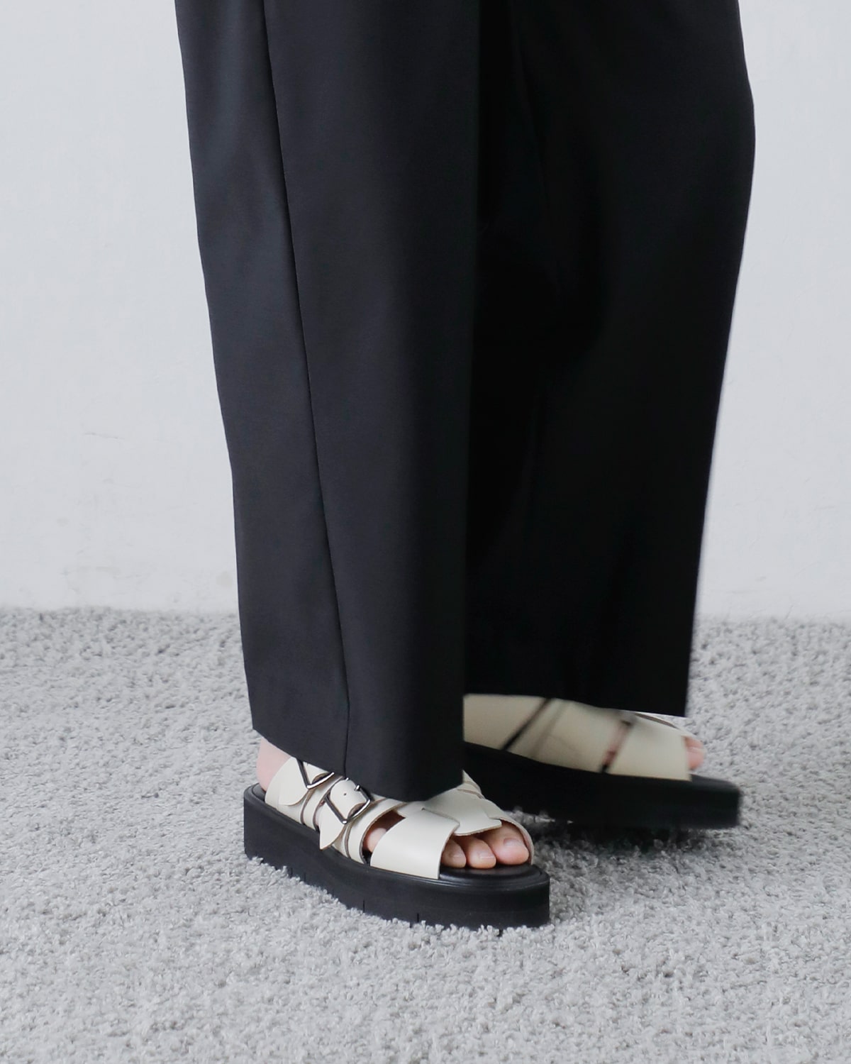 CREDONA(クレドナ)4wayストレッチ サマーウール トロピカル スウェイ スカーフ パンツ “SWAY SCARF PANTS” 1425120137-0