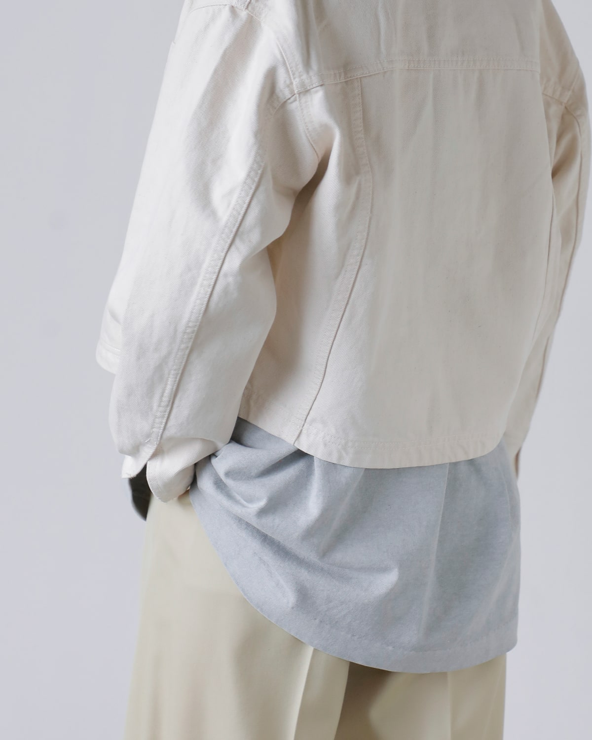 CREDONA(クレドナ)ノーカラーデニムジャケット “NO CALLOR DENIM JACKET” 1425201152-0