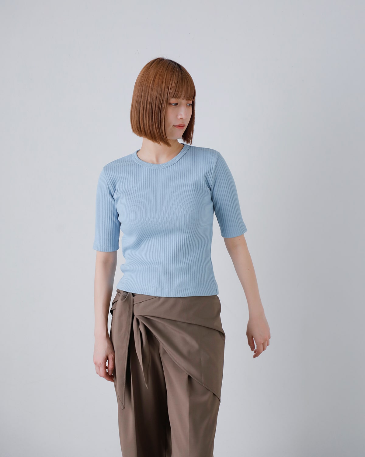 CREDONA(クレドナ)リブフィットTシャツ“RIBFITTSHIRT “” 1425212131-0