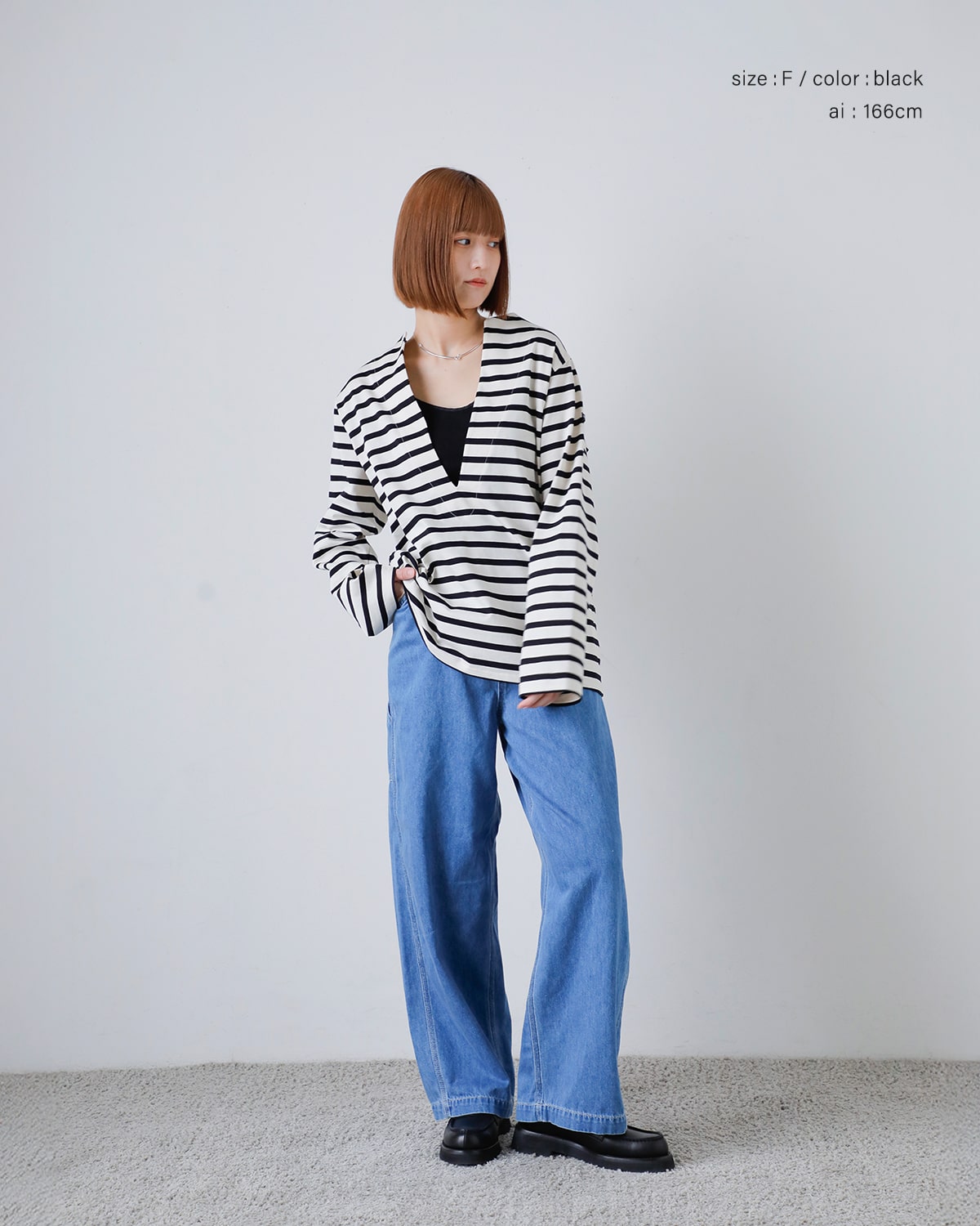 CREDONA(クレドナ)Vネックバスクシャツ “V NECK busk shirts” 1425212143-0