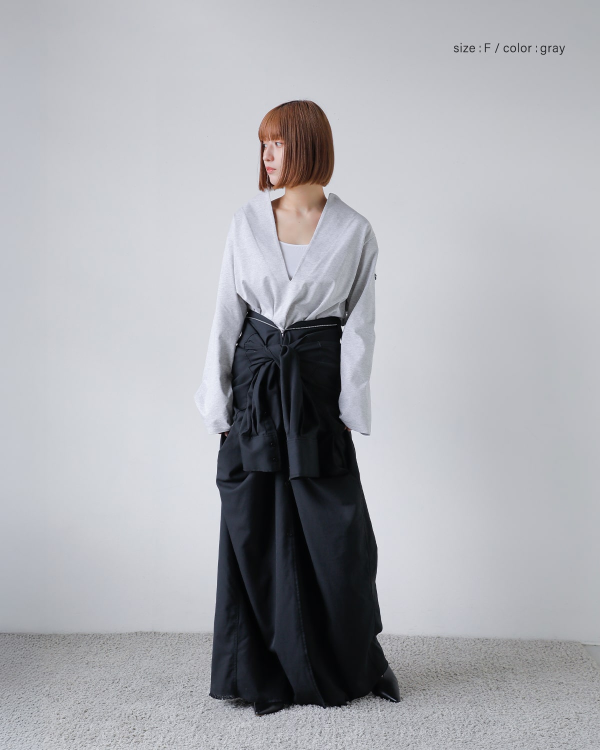 CREDONA(クレドナ)Vネックバスクシャツ “V NECK busk shirts” 1425212143-0