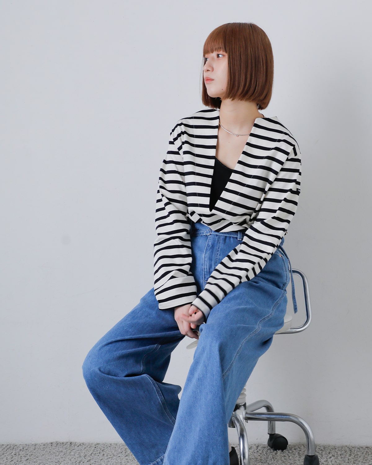 CREDONA(クレドナ)Vネックバスクシャツ “V NECK busk shirts” 1425212143-0