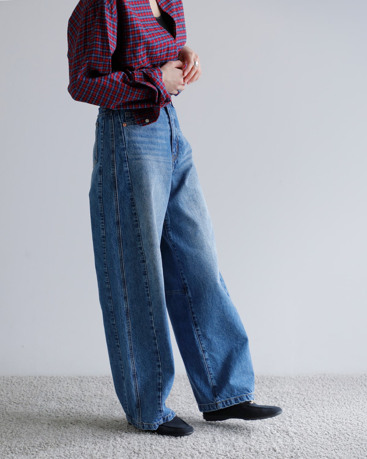 CREDONA(クレドナ)ワイドビートルデニムパンツ “WIDE BEETLE DENIM PANTS” 1425220126-0