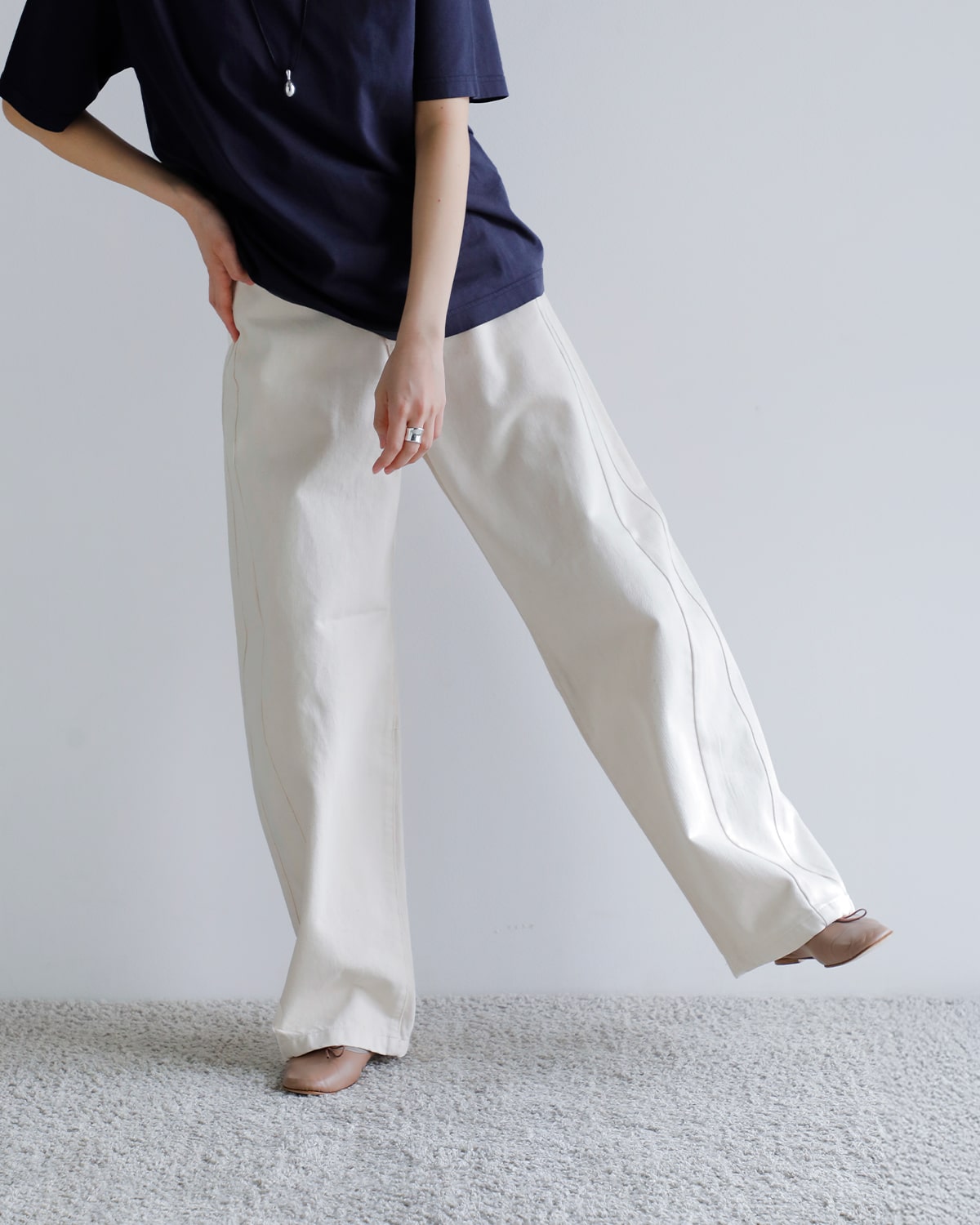 CREDONA(クレドナ)ワイドビートルデニムパンツ “WIDE BEETLE DENIM PANTS” 1425220126-0