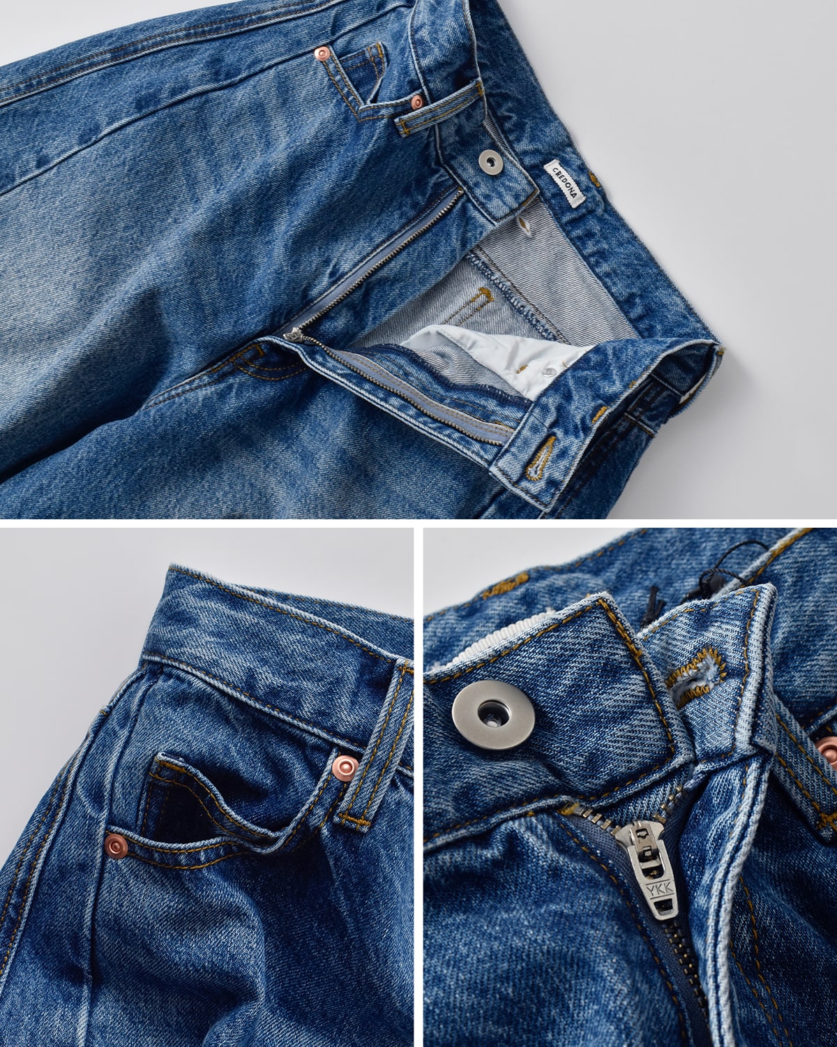 CREDONA(クレドナ)ワイドビートルデニムパンツ “WIDE BEETLE DENIM PANTS” 1425220126-0