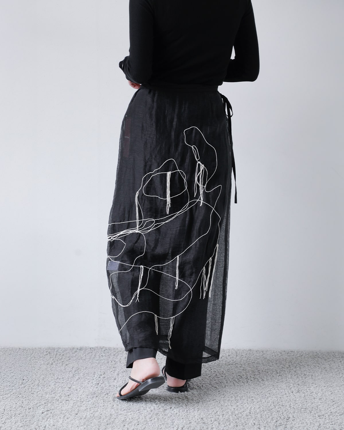 CREDONA(クレドナ)エンブロイダリーラップスカート “ART EMBROIDERY WRAP SKIRT” 1425221145-0
