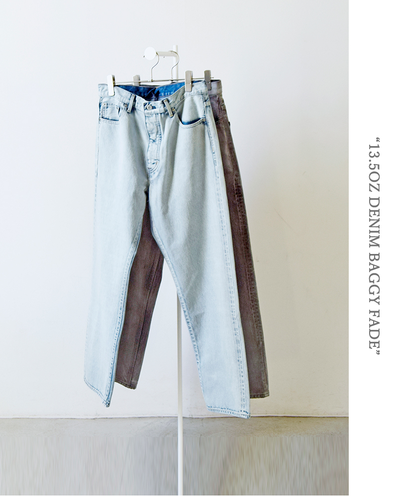 YLEVE(イレーヴ)デニムバギーパンツ“13.5ozDENIMBAGGYFADE”16851-40545