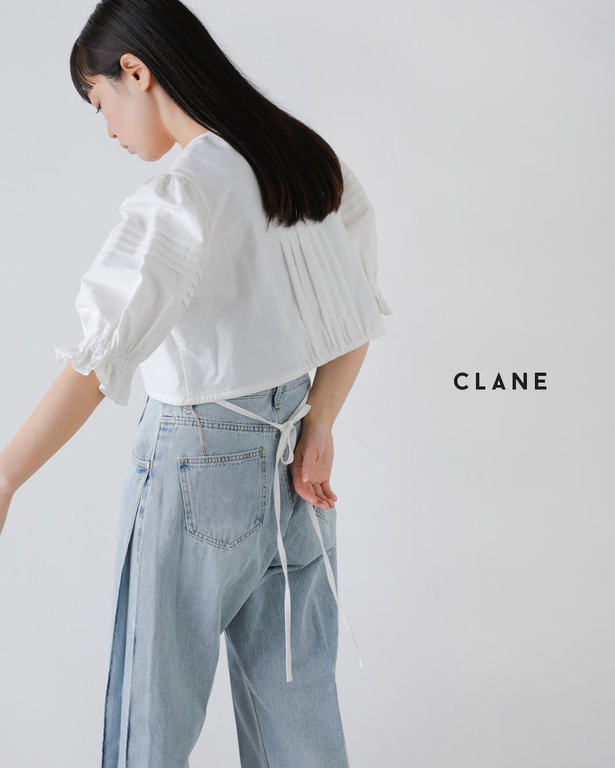 CLANE(クラネ)ピンタック クロップド ブラウス18122-4212