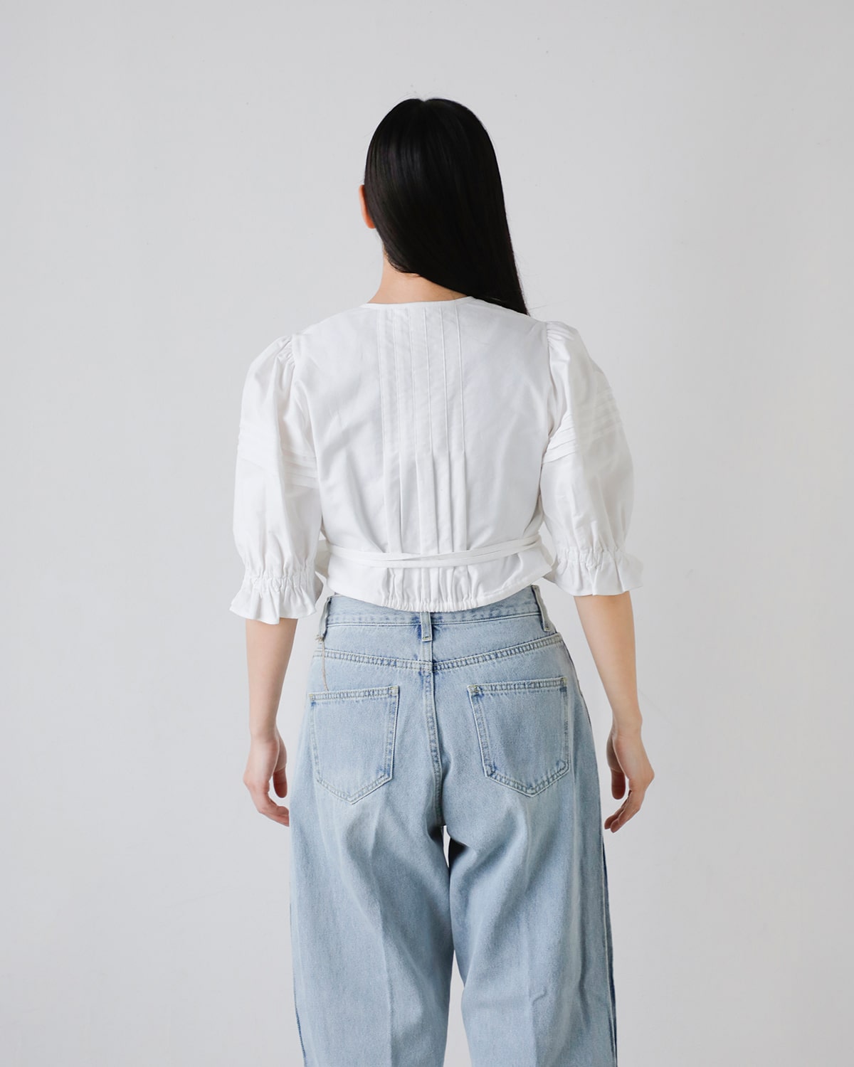 CLANE(クラネ)ピンタッククロップドブラウス 18122-4212