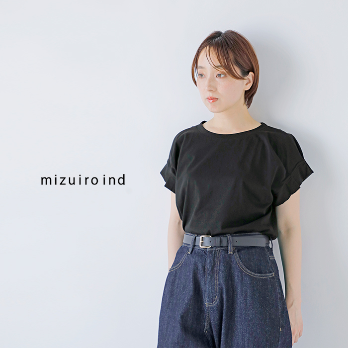 40%OFF】mizuiro ind ミズイロインド コットン フリルスリーブ
