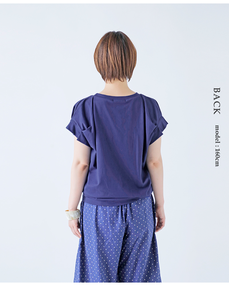 ミズイロインド フリルスリーブクルーネックプルオーバー mizuiro ind 2025春夏新作 レディース 国内正規品 メール便可能5 ミズイロインド フリルスリーブクルーネックプルオーバー