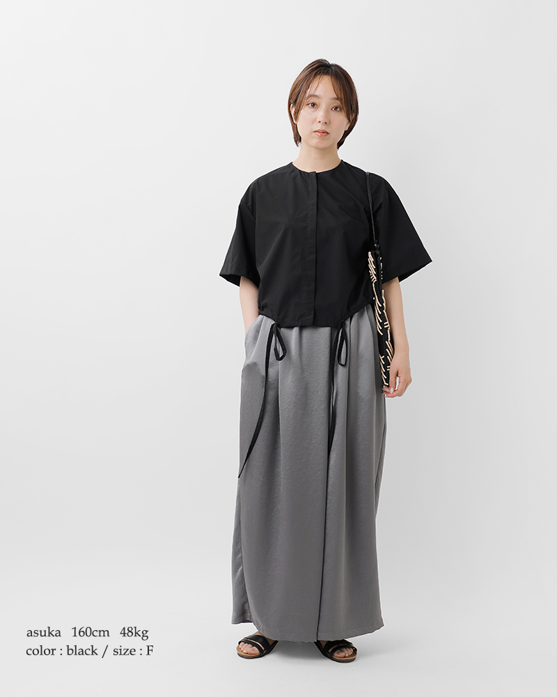 mizuiro ind(ミズイロインド)ドライタッチドローストリングシャツ2-230089