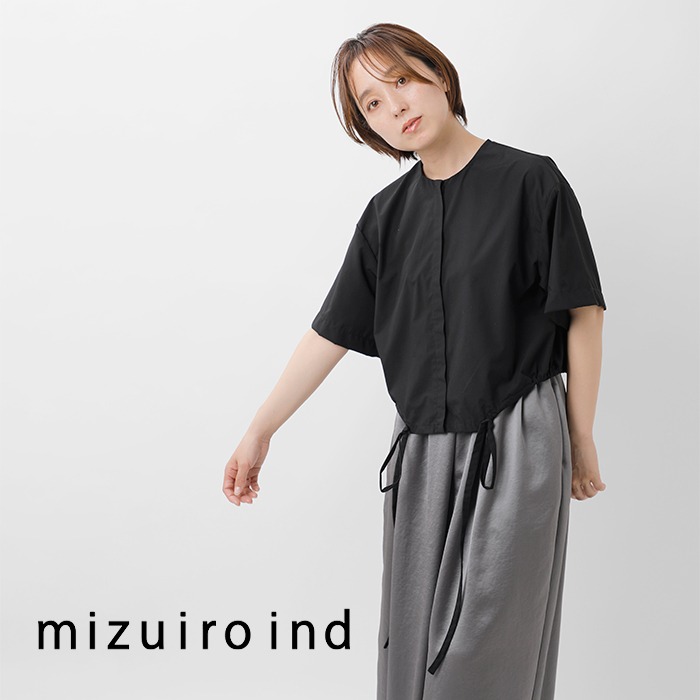 mizuiro ind(ミズイロインド)ドライタッチドローストリングシャツ2-230089