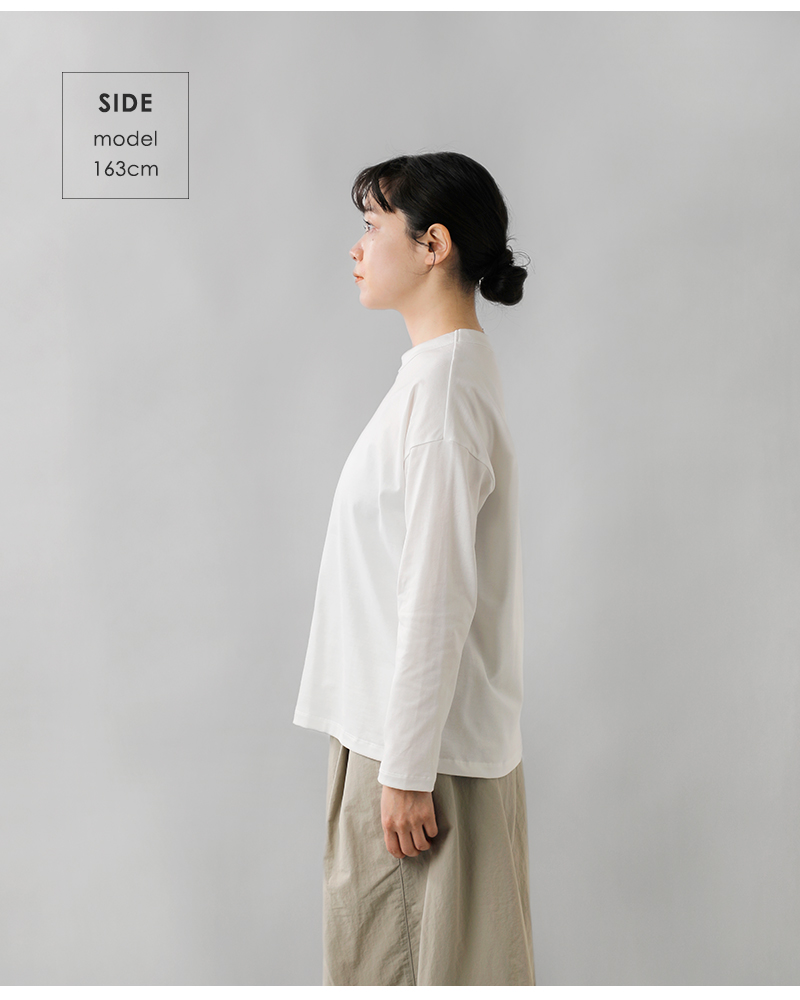 TRAVAIL MANUEL(トラバイユマニュアル)ミディ天竺ロングスリーブバインダーTシャツ2025