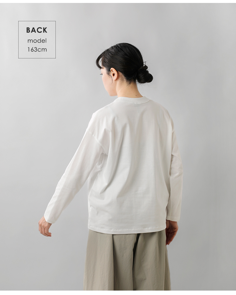 TRAVAIL MANUEL(トラバイユマニュアル)ミディ天竺ロングスリーブバインダーTシャツ2025