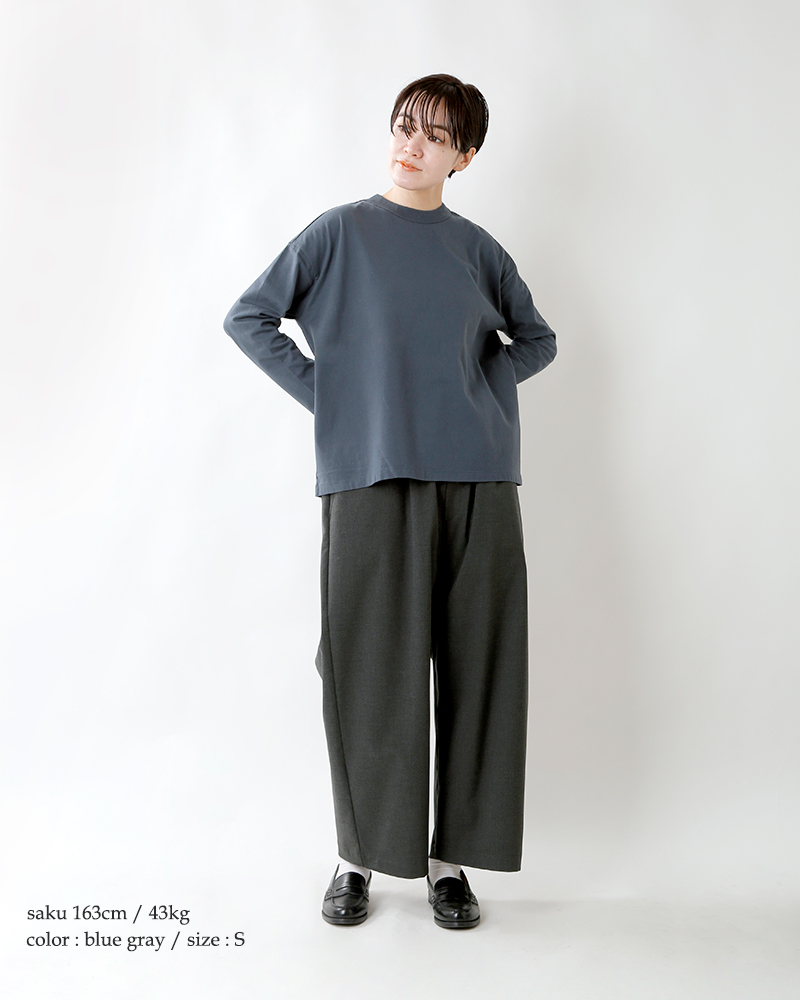 TRAVAIL MANUEL(トラバイユマニュアル)aranciato別注コットンクラシック天竺クルーネックロングスリーブバインダーTシャツ2038