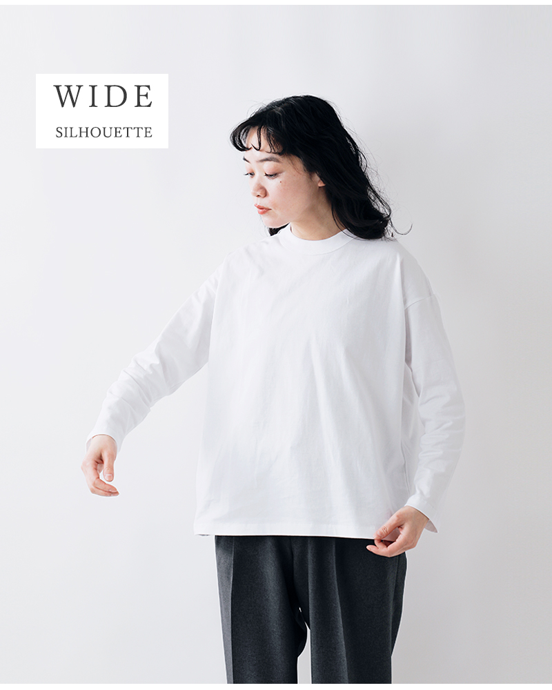 TRAVAIL MANUEL(トラバイユマニュアル)aranciato別注コットンクラシック天竺クルーネックロングスリーブバインダーTシャツ2038
