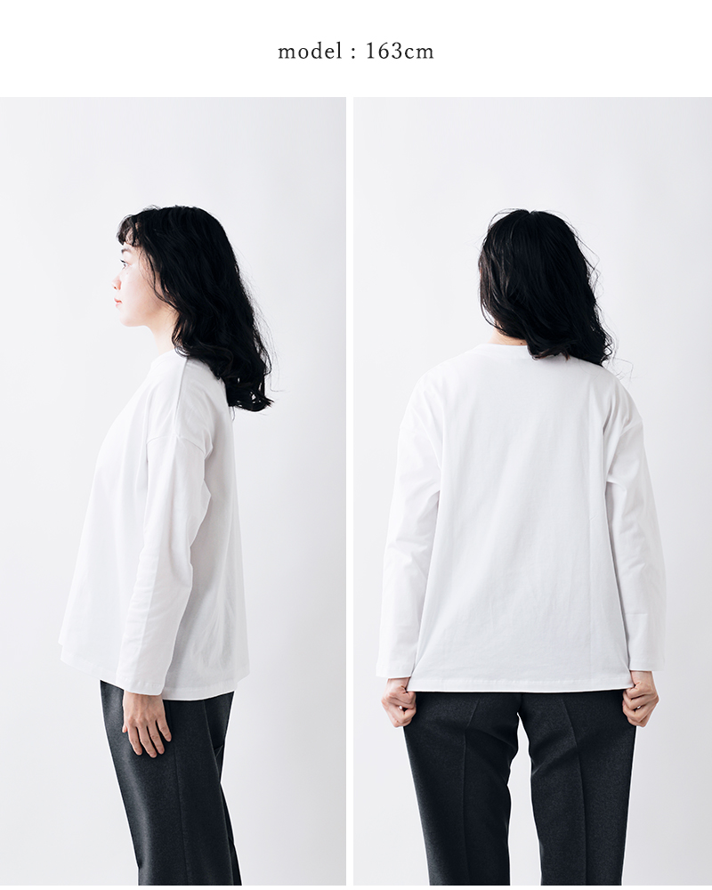 TRAVAIL MANUEL(トラバイユマニュアル)aranciato別注コットンクラシック天竺クルーネックロングスリーブバインダーTシャツ2038