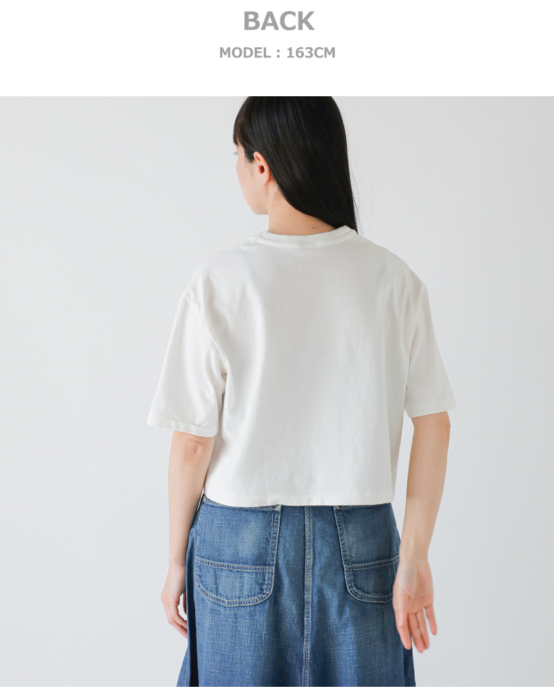 Healthknit(ヘルスニット)コットン トンプキンス ジャージー クロップド クルーネック 半袖 Tシャツ 215