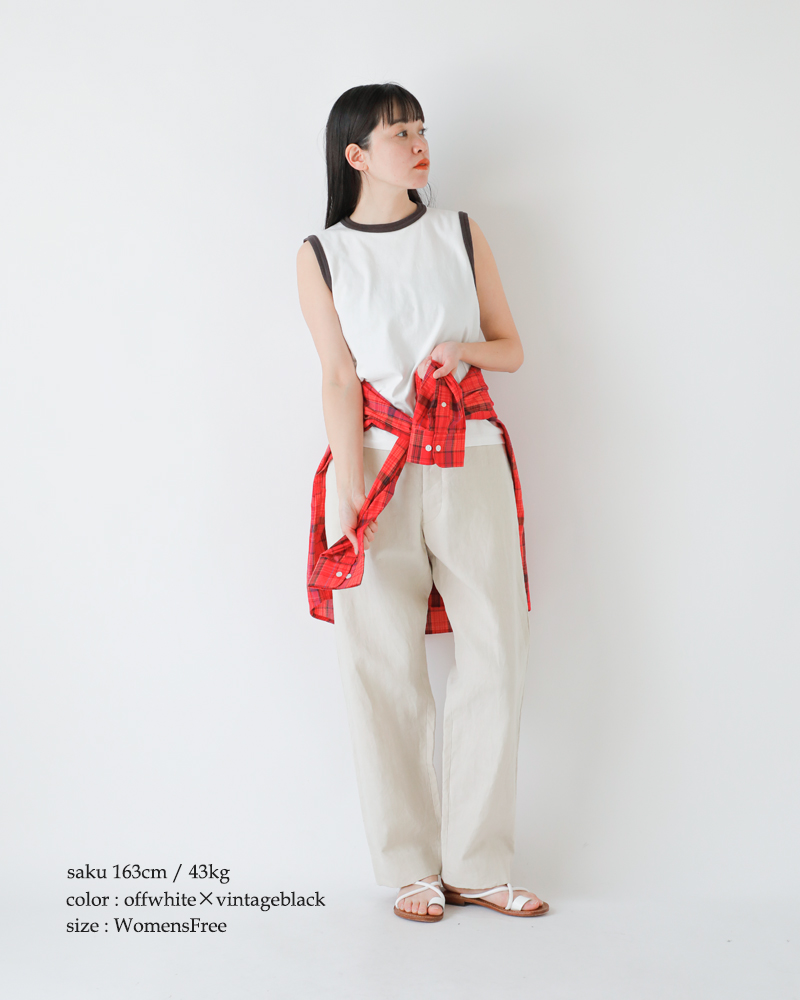 Healthknit(ヘルスニット)コットン トンプキンス ジャージー スリーブレス プルオーバー 216