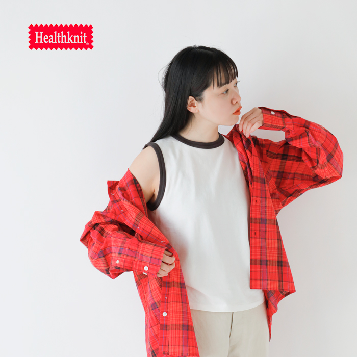 Healthknit(ヘルスニット)コットン トンプキンス ジャージー スリーブレス プルオーバー 216
