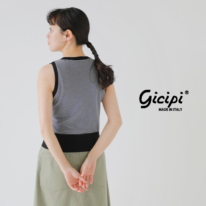 GICIPI(ジチピ)コトーネソフトコットンタンクトップニットソープルオーバー“RADIO”2519p